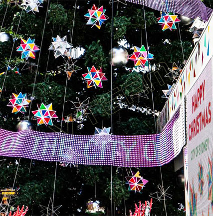  澳大利亞悉尼圣誕樹(shù) LED軟屏MJ4-P40裝飾項(xiàng)目