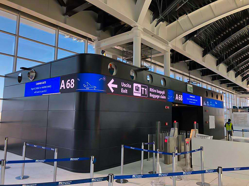 意大利羅馬機(jī)場(chǎng)顯示屏項(xiàng)目