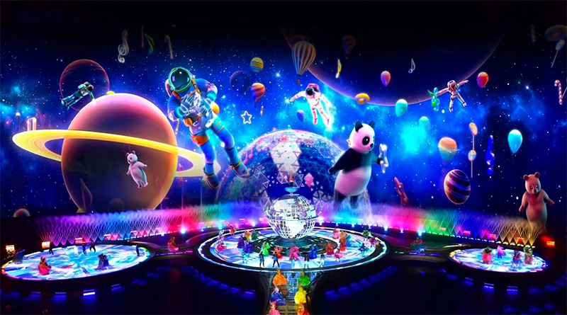 江蘇園博園光影秀《百年石光》LED地磚屏項目 